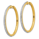 14k Diamond Hinged Hoop Earrings-WBC-EM4268-075-YA