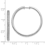 14k White Gold Diamond Hinged Hoop Earrings-WBC-EM4268-125-WA