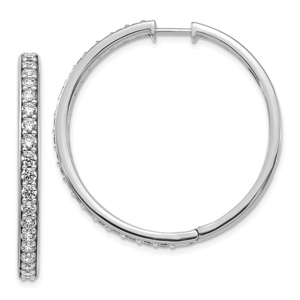 14k White Gold Diamond Hinged Hoop Earrings-WBC-EM4268-200-WA