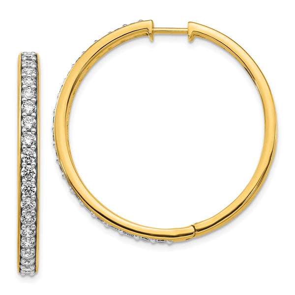 14k Diamond Hinged Hoop Earrings-WBC-EM4268-200-YA