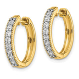14k Yellow Gold Diamond Milgrain Hinged Hoop Earrings-WBC-EM4269-040-YA