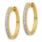 14k Yellow Gold Diamond Milgrain Hinged Hoop Earrings-WBC-EM4272-025-YA