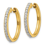 14k Yellow Gold Diamond Milgrain Hinged Hoop Earrings-WBC-EM4273-036-YA