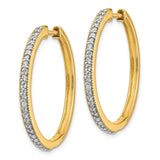 14k Yellow Gold Diamond Milgrain Hinged Hoop Earrings-WBC-EM4280-055-YA