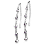 14k White Gold Diamond and Amethyst Earrings-WBC-EM4311-AM-020-WA