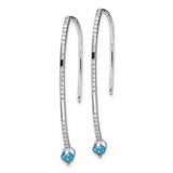 14k White Gold Diamond and Blue Topaz Earrings-WBC-EM4314-BT-016-WA