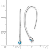 14k White Gold Diamond and Blue Topaz Earrings-WBC-EM4314-BT-016-WA