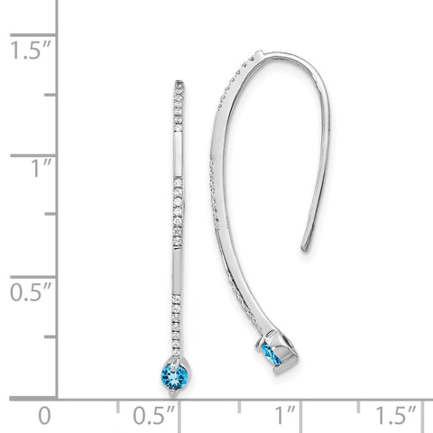 14k White Gold Diamond and Blue Topaz Earrings-WBC-EM4314-BT-016-WA