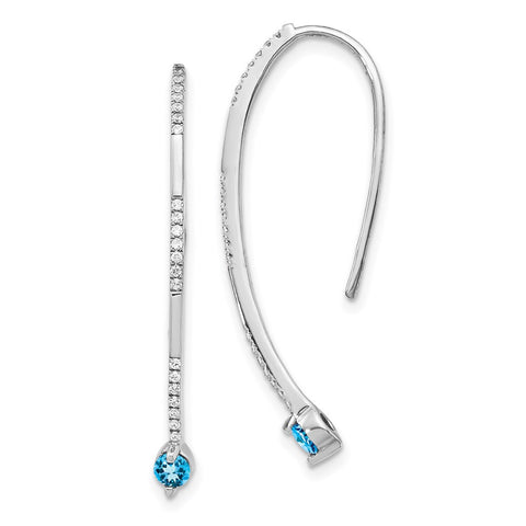 14k White Gold Diamond and Blue Topaz Earrings-WBC-EM4314-BT-016-WA