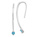 14k White Gold Diamond and Blue Topaz Earrings-WBC-EM4314-BT-020-WA