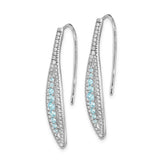 14k White Gold Diamond and Aquamarine Earrings-WBC-EM4316-AQ-050-WA