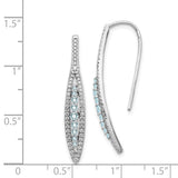 14k White Gold Diamond and Aquamarine Earrings-WBC-EM4316-AQ-050-WA