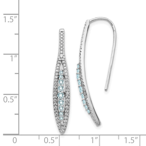 14k White Gold Diamond and Aquamarine Earrings-WBC-EM4316-AQ-050-WA