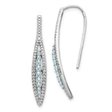 14k White Gold Diamond and Aquamarine Earrings-WBC-EM4316-AQ-050-WA