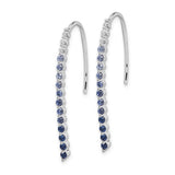 14k White Gold Diamond and Sapphire Earrings-WBC-EM4318-SA-010-WA