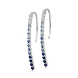 14k White Gold Diamond and Sapphire Earrings-WBC-EM4318-SA-025-WA