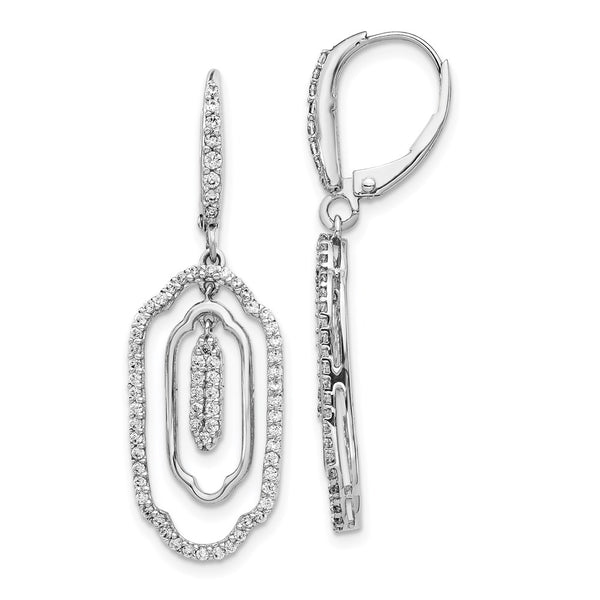 14k White Gold Diamond Leverback Earrings-WBC-EM4373-075-WA