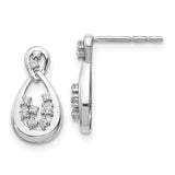 14k White Gold Diamond Post Earrings-WBC-EM4384-012-WA