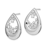 14k White Gold Diamond Post Earrings-WBC-EM4387-075-WA