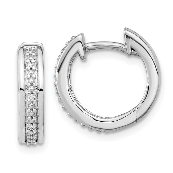14k White Gold Diamond Complete Hinged Hoop Earrings-WBC-EM5358-003-WA
