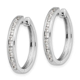 14k White Gold Diamond Hinged Hoop Earrings-WBC-EM5364-050-WA