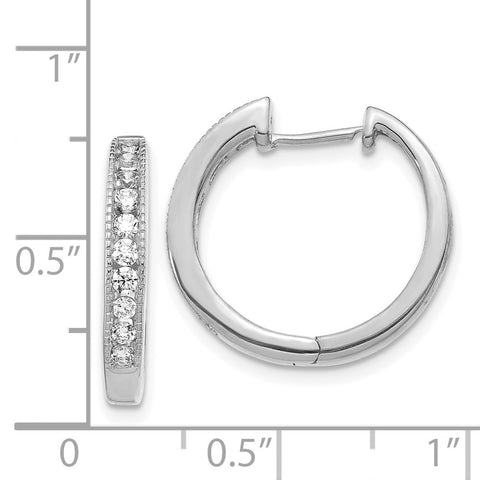 14k White Gold Diamond Hinged Hoop Earrings-WBC-EM5364-050-WA
