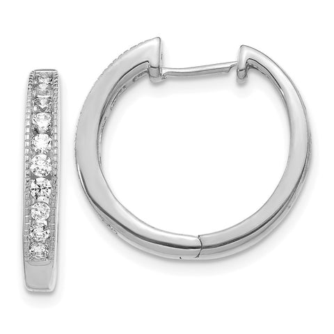 14k White Gold Diamond Hinged Hoop Earrings-WBC-EM5364-050-WA