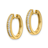 14k Diamond Hinged Hoop Earrings-WBC-EM5366-100-YA