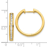 14k Diamond Hinged Hoop Earrings-WBC-EM5366-100-YA