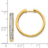 14k Diamond Hinged Hoop Earrings-WBC-EM5367-075-YA
