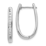 14k White Gold Diamond Oval Hinged Hoop Earrings-WBC-EM5371-075-WA