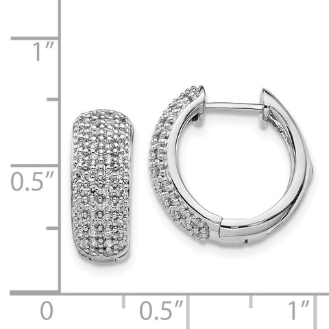 14k White Gold Diamond Hinged Hoop Earrings-WBC-EM5376-062-WA