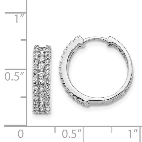 14k White Gold Diamond Hinged Hoop Earrings-WBC-EM5384-088-WA