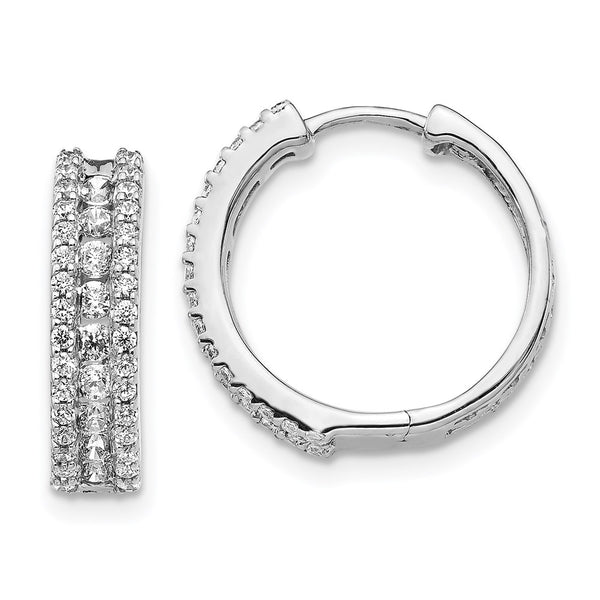 14k White Gold Diamond Hinged Hoop Earrings-WBC-EM5384-088-WA