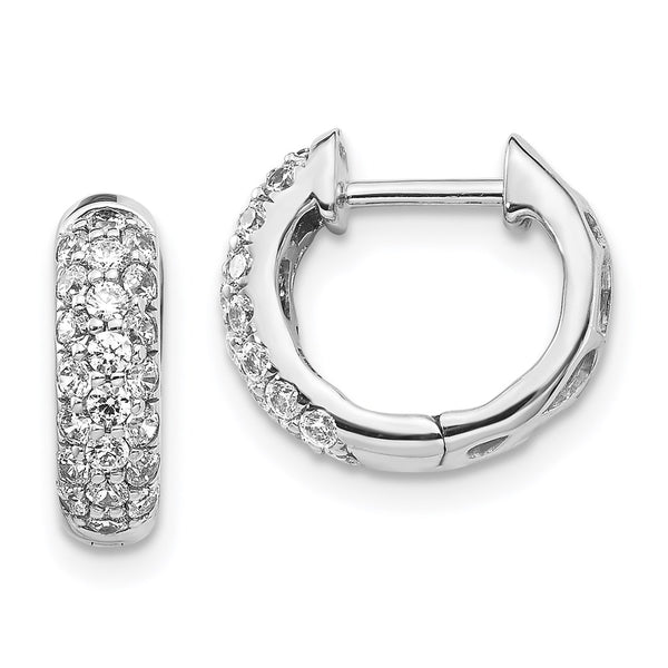 14k White Gold Diamond Hinged Hoop Earrings-WBC-EM5386-062-WA