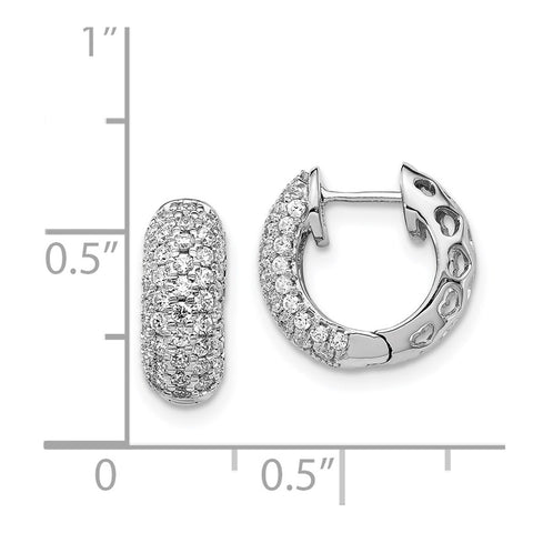 14k White Gold Diamond Hinged Hoop Earrings-WBC-EM5389-075-WA