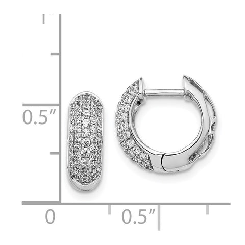 14k White Gold Diamond Hinged Hoop Earrings-WBC-EM5390-075-WA
