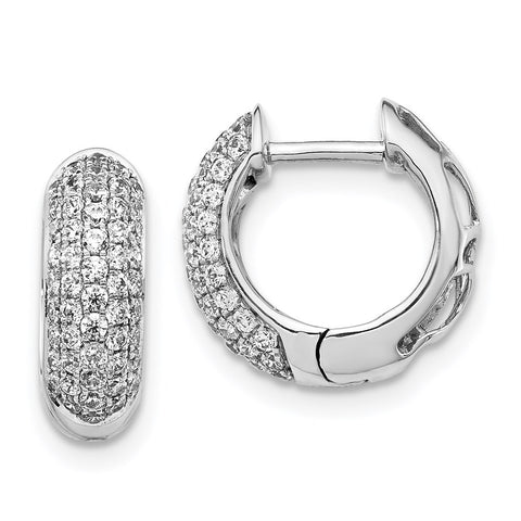 14k White Gold Diamond Hinged Hoop Earrings-WBC-EM5390-075-WA