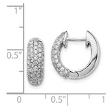 14k White Gold Diamond Hinged Hoop Earrings-WBC-EM5391-100-WA