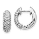14k White Gold Diamond Hinged Hoop Earrings-WBC-EM5391-100-WA