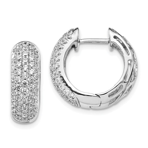 14k White Gold Diamond Hinged Hoop Earrings-WBC-EM5393-175-WA