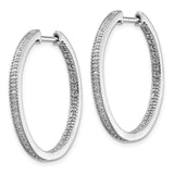 14k White Gold Polished Diamond In/Out Hinged Hoop Earrings-WBC-EM5424-033-WA