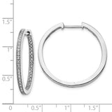 14k White Gold Polished Diamond In/Out Hinged Hoop Earrings-WBC-EM5424-033-WA