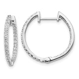 14k White Gold Diamond In/Out Hinged Hoop Earrings-WBC-EM5425-075-WA
