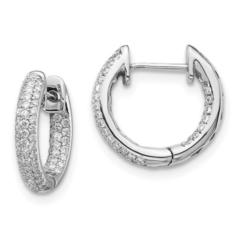 14k White Gold Diamond Hinged Hoop Earrings-WBC-EM5432-040-WA