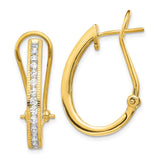 14k Gold Diamond Omega Back Hoop Earrings-WBC-EM5445-100-YA