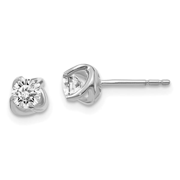 14k White Gold Fancy Twist Diamond Earrings-WBC-EM5448-050-WA