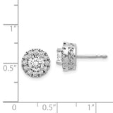 14k White Gold Diamond Semi-mount Stud Earrings-WBC-EM5482-050-WA