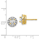 14k Diamond Semi-mount Stud Earrings-WBC-EM5482-050-YA