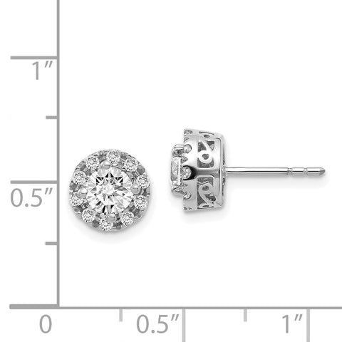 14k White Gold Diamond Semi-mount Stud Earrings-WBC-EM5483-025-WA